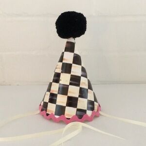Classic Mackenzie Childs Inspired Courtly Check Party Birthday Costume Hat